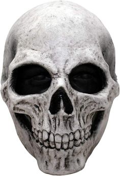 PRICES MAY VARY. The skull mask is great for Halloween, Dias De Los Muertos & Carnival themed events; Our Skull head Mask is safe, soft and easy wear, also it is just extremely realistic looking! The mask features sunken, dark orbits with open sockets that hide the wearers eyes, while also giving them fairly clear vision; The mask's mouth is twisted into a toothy grin that is just a touch unsettling; The mask covers the full head and is made with high-quality latex. One size fits most people. Co Rubber Mask, Costumes Dresses, Horror Masks, Scary Mask, Skeleton Costume, Head Mask, Scary Costumes, Skull Mask, Human Skull