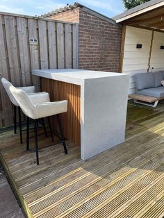 DIY, Bar, Outside, concrete look Diy Bar Ideas, Concrete Bar, Patio Grill, House Backyard, Small Bar, Diy Bar, Outdoor Inspirations, Wood Bar