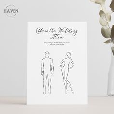 a greeting card with an image of a woman's body and the words, grow the wedding attire