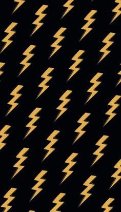 a black background with yellow lightning bolts