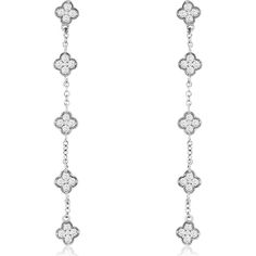 Royal 14K White Gold Diamond Earrings - 0.50 Carat Total Diamond Weight Evening Earrings, Understated Glamour, White Gold Diamond Earrings, Prom Accessories, Pure Form, Gold Diamond Earrings, Royal Jewelry, White Gold Diamonds, Evening Gown