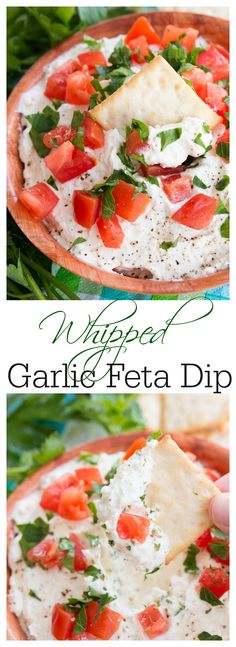 this dip is loaded with fresh tomatoes, cheese and herbs to make an appetizer