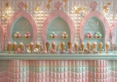 Pastel Pink and Mint Green Ice Cream Shop Backdrop - Gatsby Backdrop Green Ice Cream, Girls Cake, Background Studio, Pink And Mint, Pregnant Wedding, Coffee Shops Interior, Cake Smash Photography, Studio Props, Birthday Cake Smash