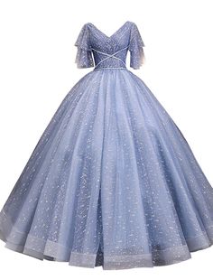 Ball Gown Quinceanera Dresses Princess Dress Performance Quinceanera Floor Length Short Sleeve V Neck Polyester with Sequin Princess Style Fitted Quinceanera Dress For Banquet, Fitted Princess Quinceanera Dress For Banquet, Princess Dress With Sweetheart Neckline For Prom Season, Fitted Princess Style Quinceanera Dress For Banquet, Fitted Princess Dress For Quinceanera During Prom Season, Quinceanera Dress With Sweetheart Neckline For Banquet, Fitted Floor-length Princess Dress For Quinceanera, Princess Style Fitted Quinceanera Dress, Princess Style Fitted Quinceanera Dress Floor-length