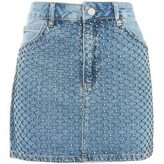 Fishnet Skirt, Panel Skirt, Blue Skirts, Skirts Short, Blue Mini Skirt, Denim Wear, Paneled Skirt, Skirt Short