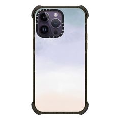 the back of an iphone case with a sky background