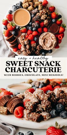 an image of sweet snack with chocolate and strawberries