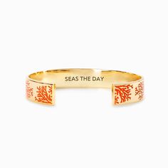 Seas The Day Coral Bangle Off Shoulder Floral Dress, Mother Daughter Bonding, Lace Tube Top, Seas The Day, Ring Trends, Mother Rings, Evil Eye Ring, Meaningful Messages, Knot Ring