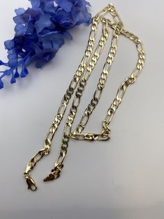 "24\" long  Gold plated  Figaro Chain  Tarnish Free  waterproof" Jesus Necklace, Figaro Chains, Figaro Chain, Chain Gold, Cute Necklace, Chains Necklace, Give It To Me, Gold Plate, Handmade Items