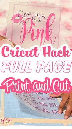 a pink craft hack full page print and cut