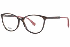 EyewearIsland Fendi FF0449 086 Eyeglasses Frame Women's Havana Full Rim Cat Eye 54mm Fendi FF0449 086 Eyeglasses Women's Havana Full Rim Cat Eye 54mm Product Description: Brand: Fendi Model: FF0449 Style: Full Rim Cat Eye Frame/Temple Color: Havana/Red/Gold Logo-086 Size: Lens-54 Bridge-16 Temple-145mm Gender: Women's 2-Year Manufacturer Warranty Made In: Italy Item Includes: Fendi Eyeglasses Fendi Cleaning Cloth Fendi Certificate of Authenticity Fendi Case (Color & Style May Vary) Brand Informa Fendi Eyeglasses, Havana Cat, Fendi Logo, Eye Frames, Cat Eye Frames, Gold Logo, Eye Shapes, Eyeglasses For Women, Color Style