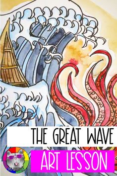 the great wave art lesson for kids