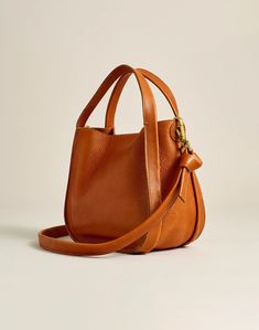 Women's Sydney Leather Crossbody Bag | Madewell Everyday Top Handle Bucket Bag With Phone Bag, Leather Mobile Phone Bags For Workwear, Leather Mobile Phone Bag For Work, Madewell Bag, Madewell Bags, Leather Crossbody Bag, Leather Crossbody, Madewell, Sydney