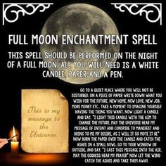 Full Moon Spells, Paganism Spells, Moon Spells, Moon Candle, Full Moon Ritual, Candle Magick, Wiccan Spells