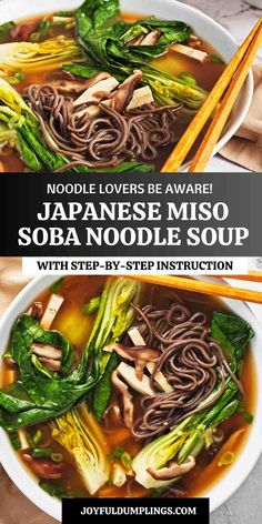 noodle lovers be aware japanese miso sobba noodle soup with step - by - step instructions