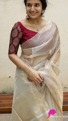 Kerala Saree Blouse Designs, Blouse Designs High Neck, Cotton Blouse Design, Pattu Saree Blouse Designs, Saree Blouse Neck Designs, Latest Model Blouse Designs, Cotton Saree Designs