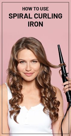 How To Make Spiral Curls, How To Spiral Curl Hair, How To Do Spiral Curls, How To Get Spiral Curls, Spiral Curls For Long Hair, Spiral Curls For Medium Hair, Spiral Curling Iron, Spiral Hair Curls, Wand Curling Iron