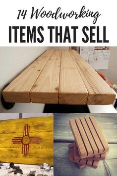 woodworking items that sell with text overlay