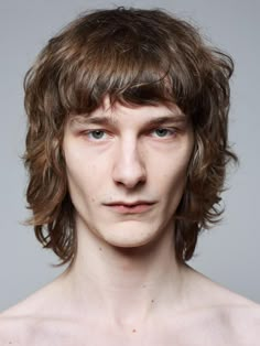 Dominik Hahn - TIAD 2017 Polaroids/Portraits Part 2 (Polaroids/Digitals) Man Bangs Haircut, Male Bangs Long Hair, Genderless Haircut, Mens Short Bangs Haircut, Male Portraits, Mens Editorial Hair, Androgynous Face, Parted Bangs, Shaggy Haircuts