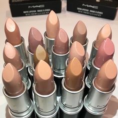 mac nude and pink lipsticks Natural Summer Makeup, Mac Matte Lipstick, Makeup Lips, Beauty Goals, Mirror Mirror, Summer Makeup, Love Makeup, Pretty Makeup, Full Face