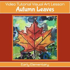 Fall leaves painting for autumn in warm and cool colours Fall Art Projects For Kids Middle School, Kindergarten Fall Art Projects, Thanksgiving Elementary Art, Grade 6 Art Projects, Kindergarten Fall Art, Fall Motifs, Paint Autumn, Art Lesson Plan, Visual Art Lessons