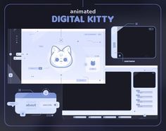 an animated digital kitty is shown on the screen