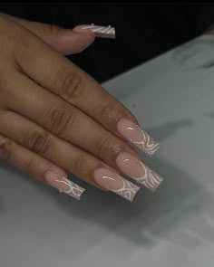 Most Beautiful Nails Art Ideas, Ballerina Nails French Tip Glitter, Boujee French Tip Nails, Sns Nails Long, Chic Nail Art Classy, Classy Nails With Rhinestones, Birthday Nail Set Ideas Medium Length, Cute Birthday Nails Acrylic, Nails For 18th Birthday