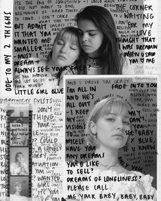 two girls are standing in front of a wall with writing on it and one girl is holding her head