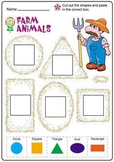 the farm animals worksheet for children to learn how to make their own pictures