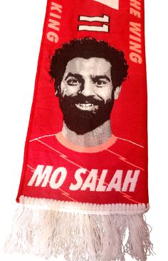 a scarf with a man's face on it and the words, no salah