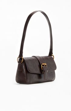 Brown Buckle Shoulder Bag Small Brown Bag, Brown Purse Aesthetic, Brown Shoulder Bag Outfit, Shoulder Bags Aesthetic, Brown Leather Bags, Cute Shoulder Bags, Handbag Aesthetic, Purse Aesthetic, Shoulder Bag Outfit