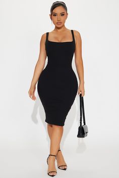 Available In White, Red, Black, Pink, And Green. Double Lined Midi Dress Square Neck Sleeveless Stretch Self: 60% Cotton 35% Polyester 5% Spandex Lining: 96% Polyester 4% Spandex Imported | Demi Double Lined Midi Dress in Black size Small by Fashion Nova Black Elastane Bodycon Dress With Spaghetti Straps, Flattering Sleeveless Elastane Bodycon Dress, Sleeveless Elastane Bodycon Dress, Elastane Bodycon Sleeveless Dress For Night Out, Flattering Sleeveless Bodycon Dress, Flattering Sleeveless Stretch Bodycon Dress, Sleeveless Bodycon Midi Dress In Elastane, Bodycon Sleeveless Midi Dress In Elastane, Sleeveless Elastane Bodycon Dress For Date Night