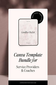 the camera template bundle for service providers and coaches is shown in black and white