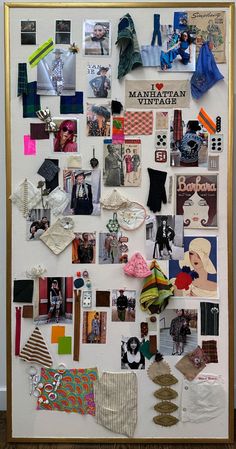 a white refrigerator covered in magnets and pictures