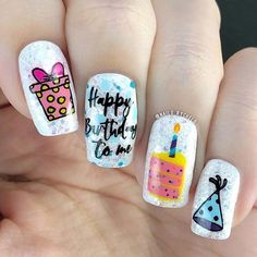 21st Birthday Nails, Prom Nails Red, Nail Stamper, Happy Nails, Nails 2023