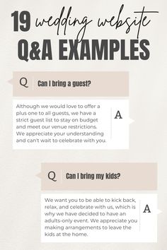 the ultimate guide to wedding website q & a examples info graphic design webdesign