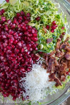 the ingredients for this salad are mixed together in a bowl