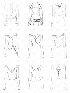 Croquis Step By Step, Clothes Design Template, Design Dresses Drawing, Fashion Sketches Inspiration, Shirts Sketch, How To Draw Shirts, Draw Clothes