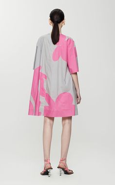 100% cotton Oversized Knee-length Dresses For Spring, Chic Oversized Short Sleeve Dresses, Oversized Knee-length Dress For Daywear, Oversized Knee-length Day Dress, Spring Cotton Shift Shirt Dress, Pink Short Sleeve Cotton Dress, Summer Cotton Midi Dress With Half Sleeves, Cotton Half Sleeve Midi Dress For Summer, Cotton A-line Mini Dress For Daywear