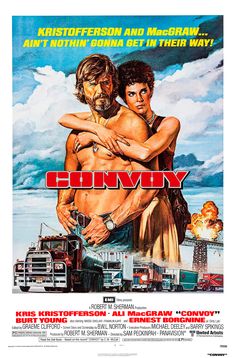 a movie poster for the film chunk starring two men in front of a large truck