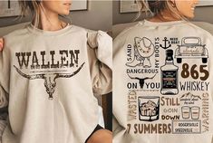 100% cotton unisex short or long sleeve Western Sweatshirts, Country Music Shirt, Music Sweatshirts, Bulls Shirt, Cowboy Design, Cowboy Girl, Country Music Shirts, Western Shirts, Unisex Shorts