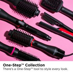 Revlon One-Step Ceramic Hair Dryer & Volumizer Hot Air Brush, Black - Walmart.com Hot Air Brush, Ceramic Hair, Air Brush, Revlon, Hair Dryer, Hot Air, First Step, Hair Care, Hair