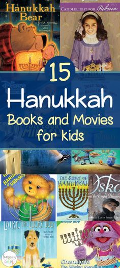 the book cover for hanukkah books and movies for kids with pictures of children's characters