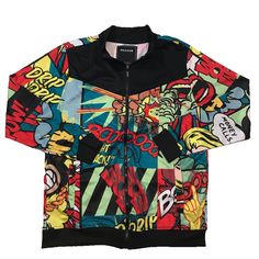 Men’s “Paid Comic” Track Jacket. Sizes Small, Medium, Large, Xl. New With Tags. Great Quality. Casual Long Sleeve Outerwear With Character Print, Casual Outerwear With Cartoon Print For Spring, Multicolor Long Sleeve Outerwear With Cartoon Print, Casual Cartoon Print Outerwear For Spring, Multicolor Cartoon Print Outerwear With Long Sleeves, Multicolor Cartoon Print Long Sleeve Outerwear, Pop Culture Long Sleeve Outerwear For Streetwear, Casual Outerwear With Character Print, Winter Cartoon Print Outerwear For Streetwear