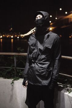 Tactical Jap Cyberpunk Wear, Tactical Ninja, Warrior Clothes, Ninja Fashion, Tech Ninja, Black Techwear, Tech Wear, Techwear Fashion, Urban Ninja