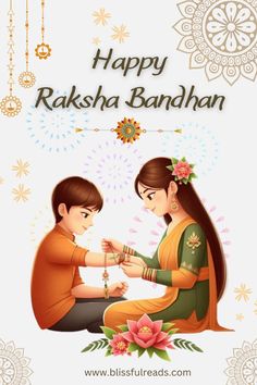 happy raksha bandhan with two children