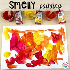 an art project for kids to do with colorful paints