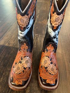 Hand Tooled Round Toe Boots For Rodeo, Traditional Snip Toe Boots For Ranch, Country Style Hand-tooled Boots For Ranch, Country Style Hand Tooled Boots For Ranch, Hand Tooled Western Boots For Ranch, Hand Tooled Snip Toe Boots For Rodeo, Traditional Snip Toe Boots For Rodeo, Traditional Hand-tooled Brown Boots, Traditional Snip Toe Boots For Western-themed Events