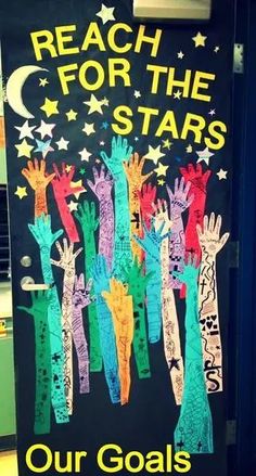 a sign that says reach for the stars our goal is to be successful in life