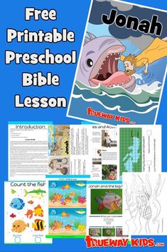 the free printable preschool bible lesson for kids